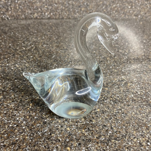 Sardinia Genuine Full Lead Crystal Swan 4" Paperweight Figurine‎ Italy